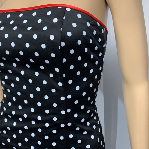 Jessica McClintock Strapless Polka Dot Dress - Picture 3 of 5